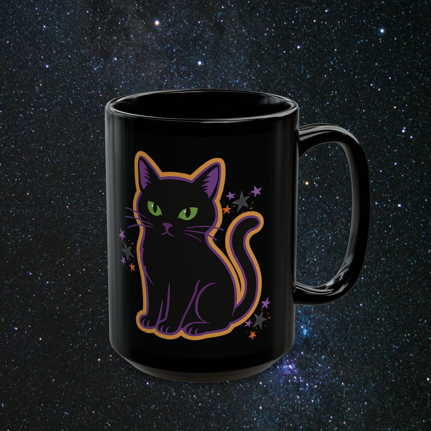 Feline The Vibe Black Mug