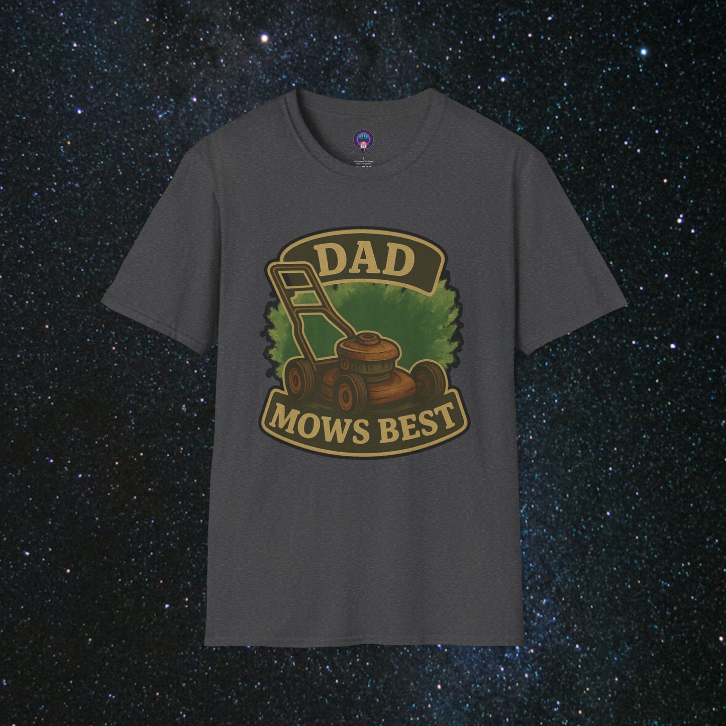 Dad Mows Best Softstyle T-Shirt