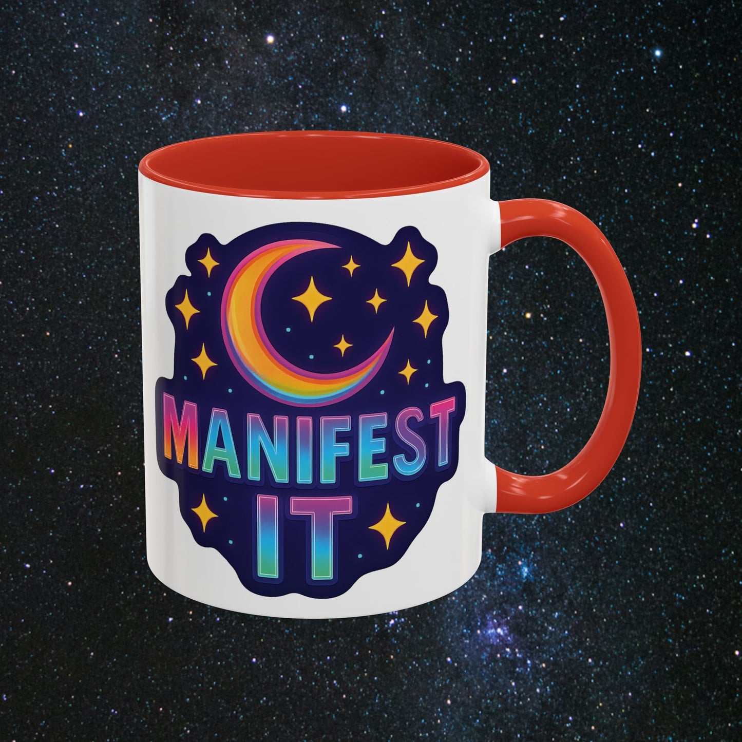 Manifest It Accent Coffee Mug