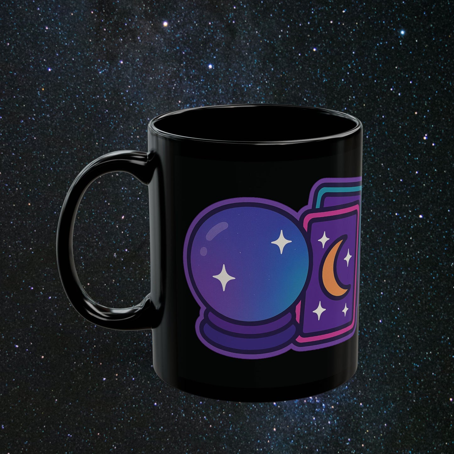 'Clock That Tea' Black Mug