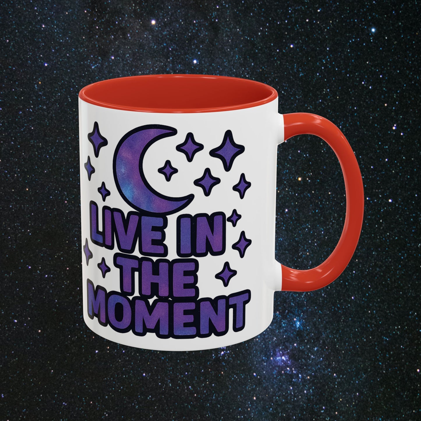 Live In The Moment Accent Coffee Mug