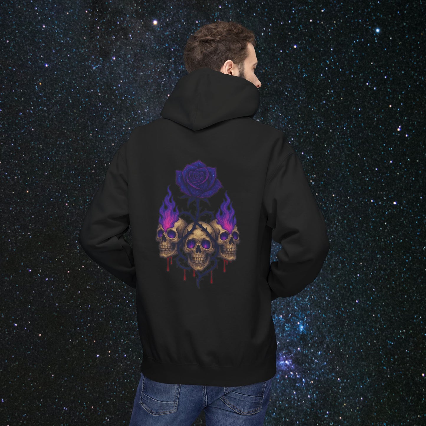 Ethereal Skull & Rose Hoodie