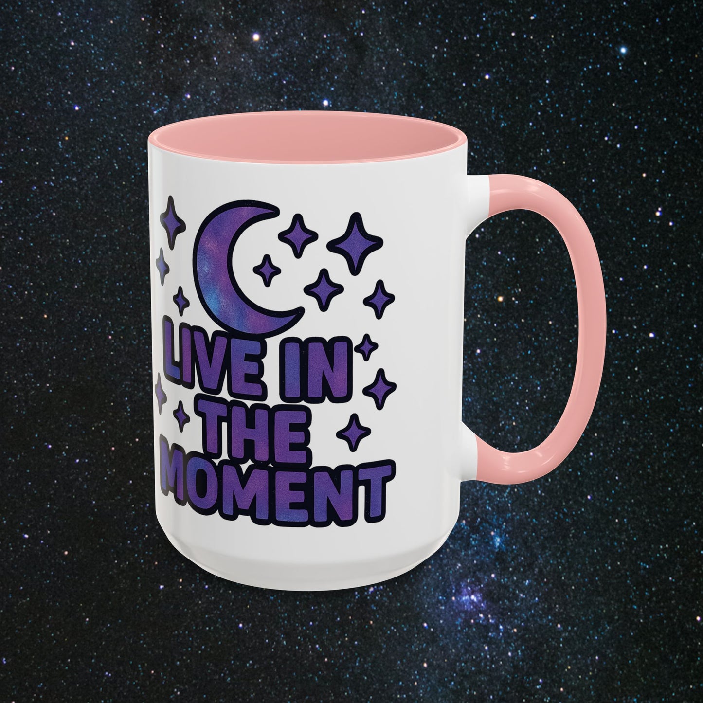 Live In The Moment Accent Coffee Mug