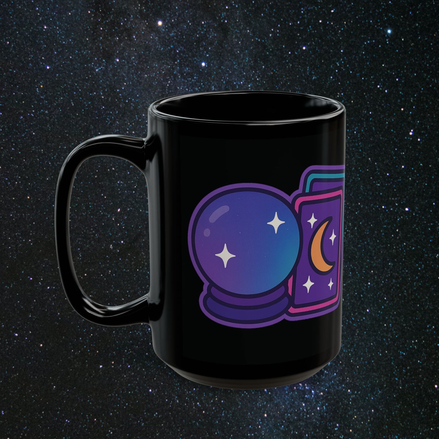 'Clock That Tea' Black Mug