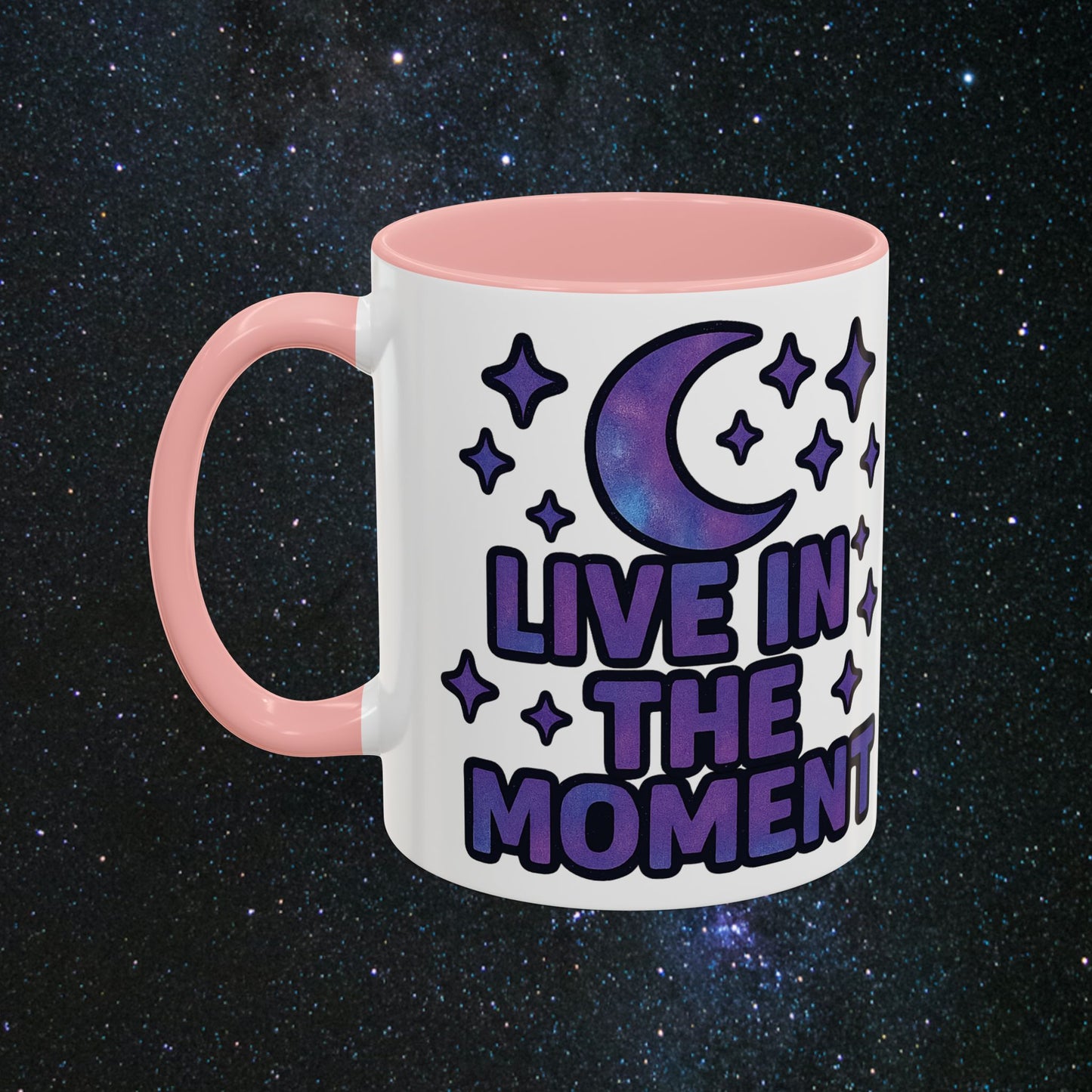 Live In The Moment Accent Coffee Mug