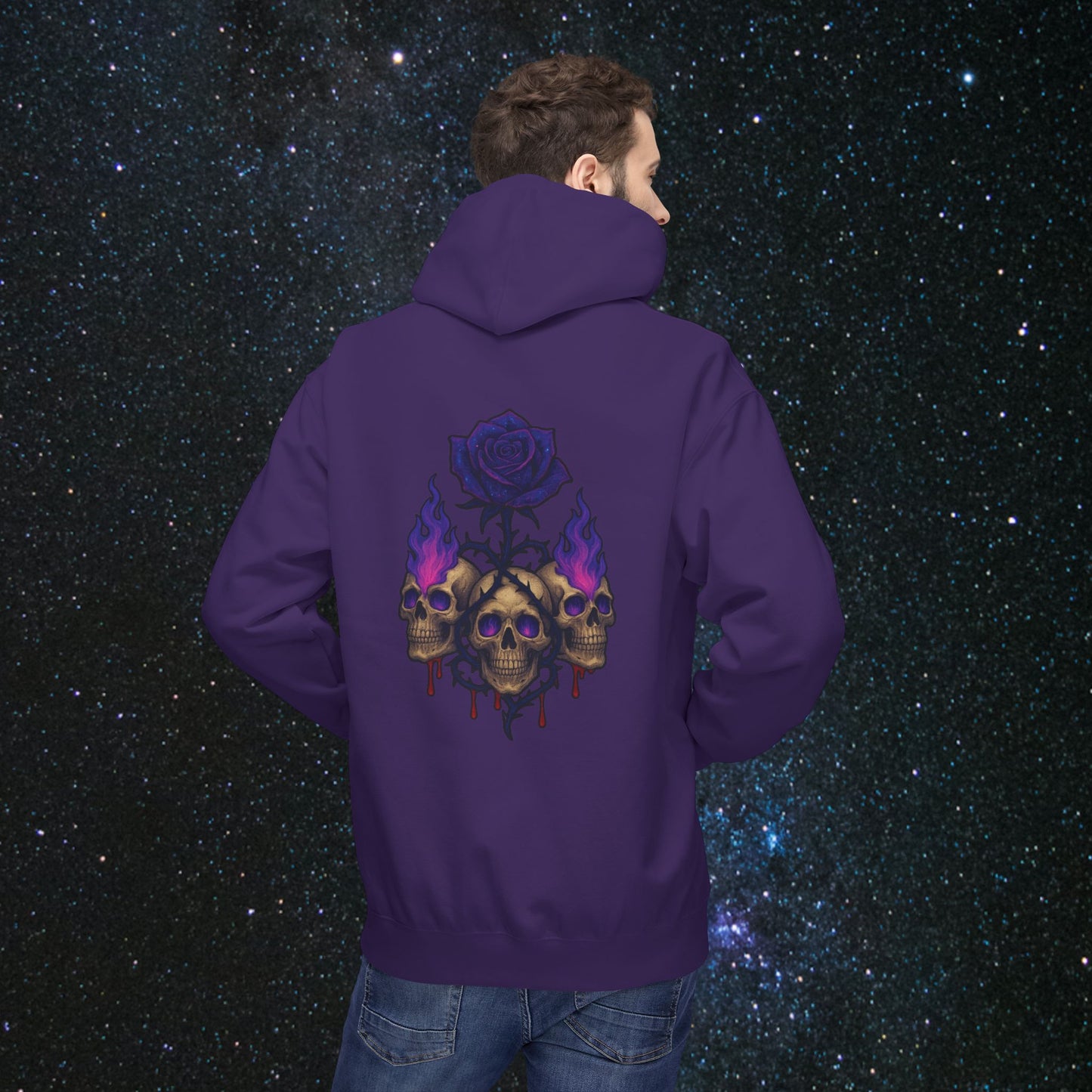 Ethereal Skull & Rose Hoodie