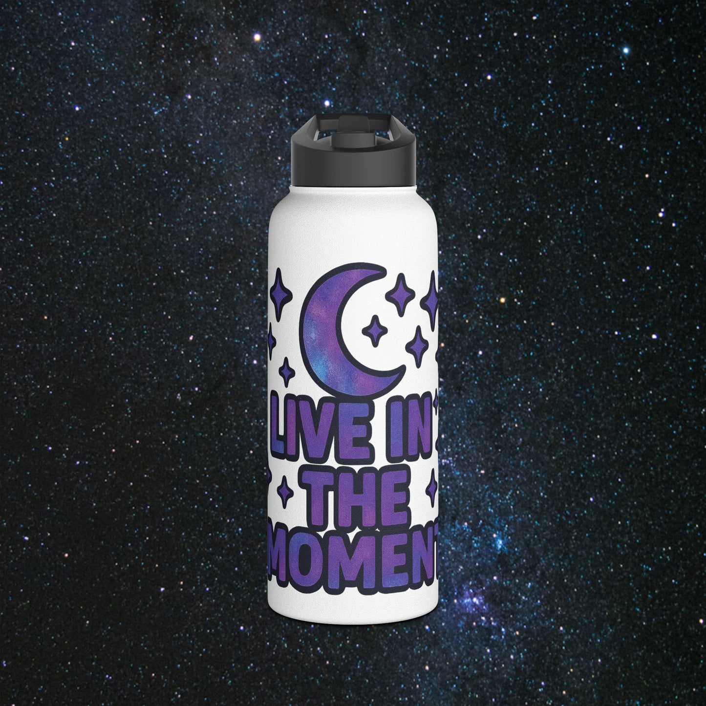 Live In The Moment Stainless Steel Water Bottle