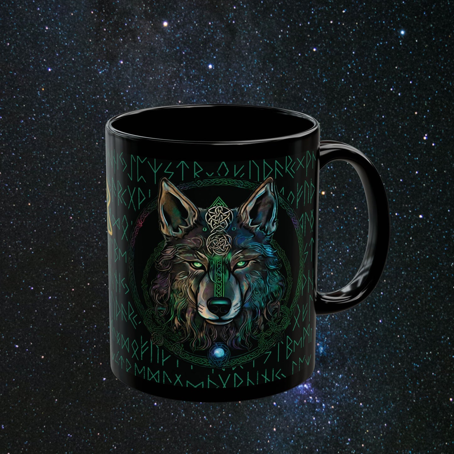 'Call of the Wolf' Black Mug