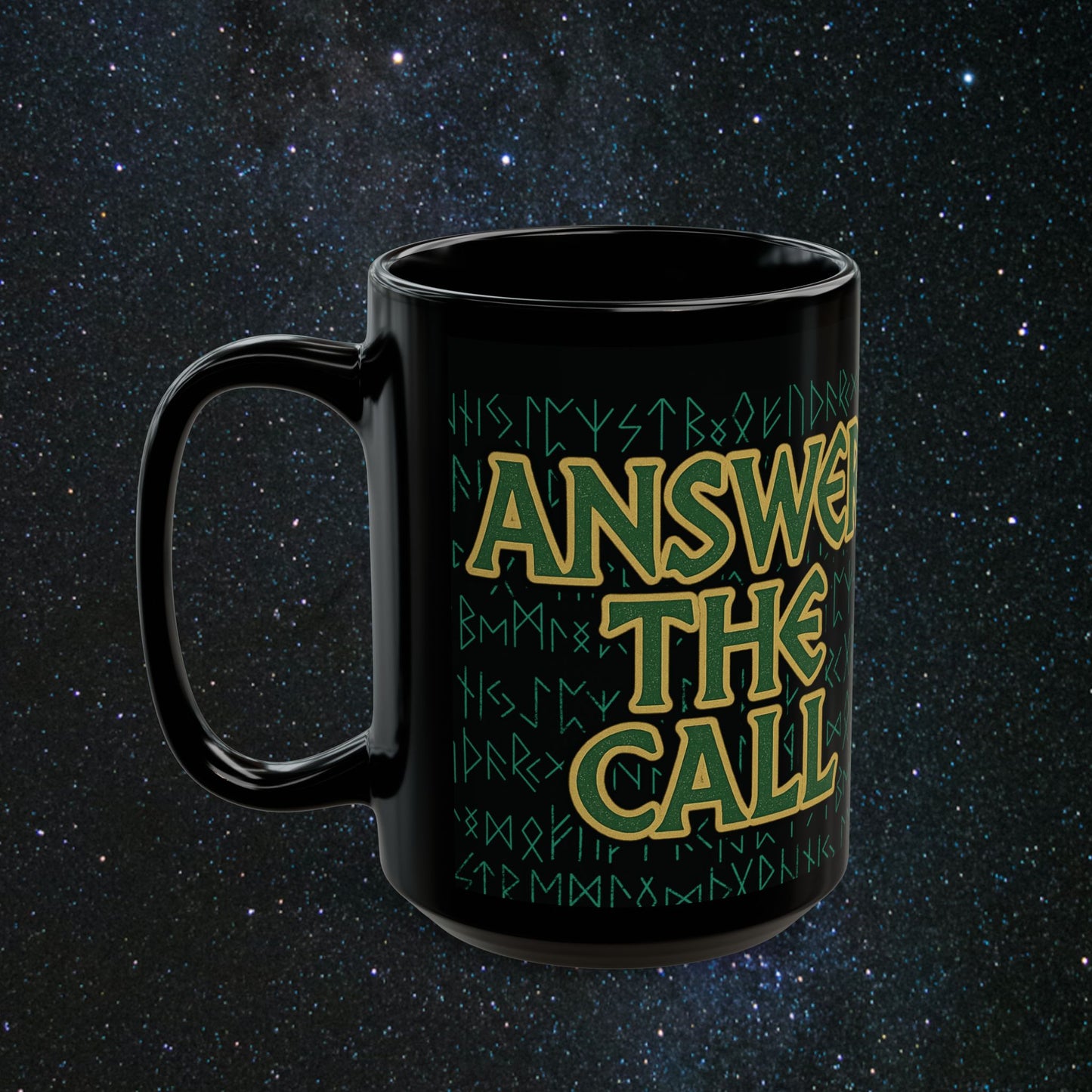 'Call of the Wolf' Black Mug
