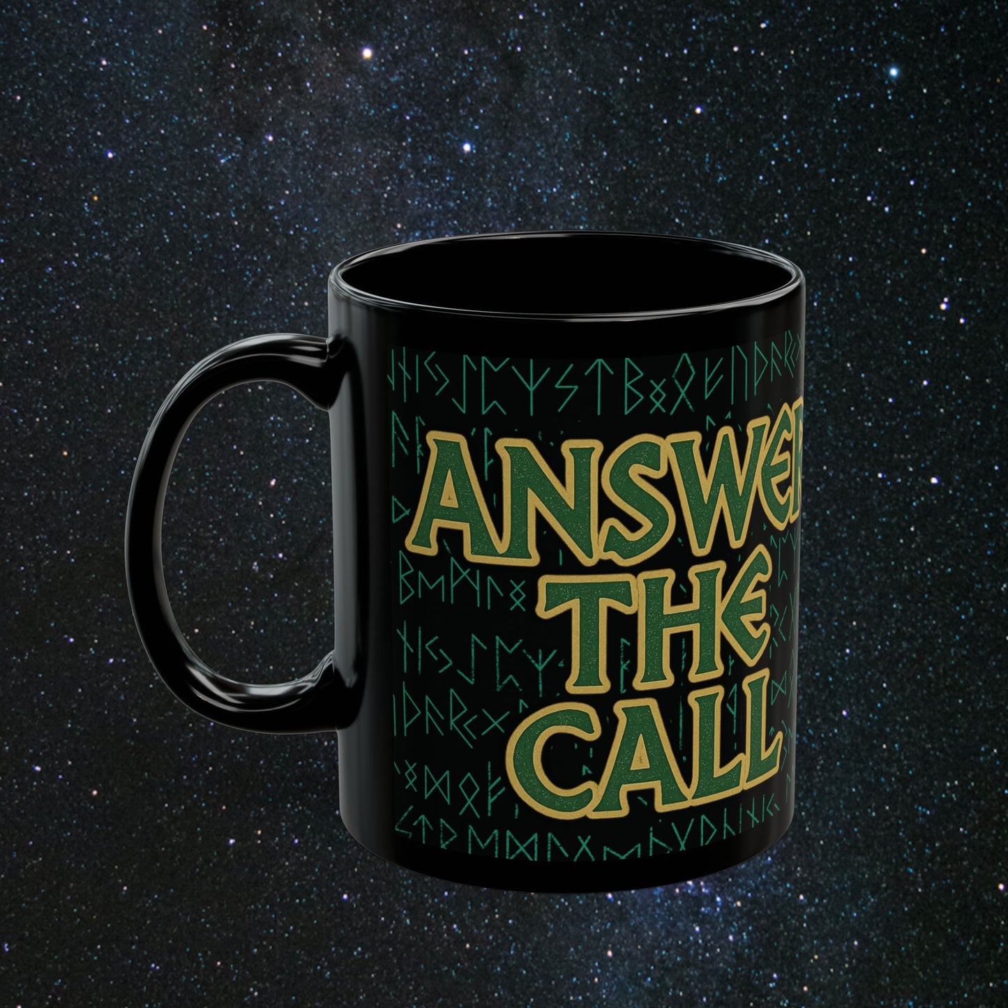 'Call of the Wolf' Black Mug