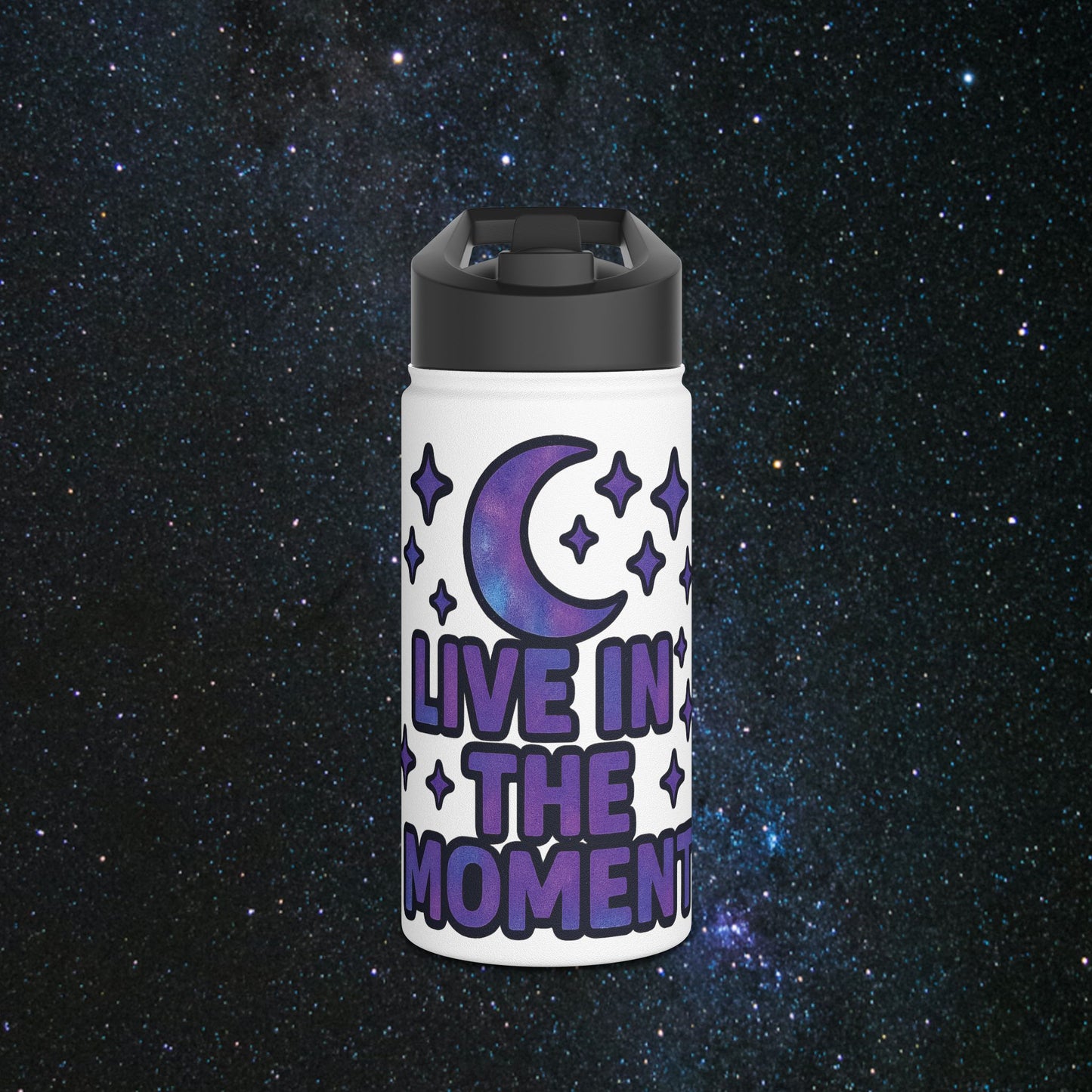 Live In The Moment Stainless Steel Water Bottle