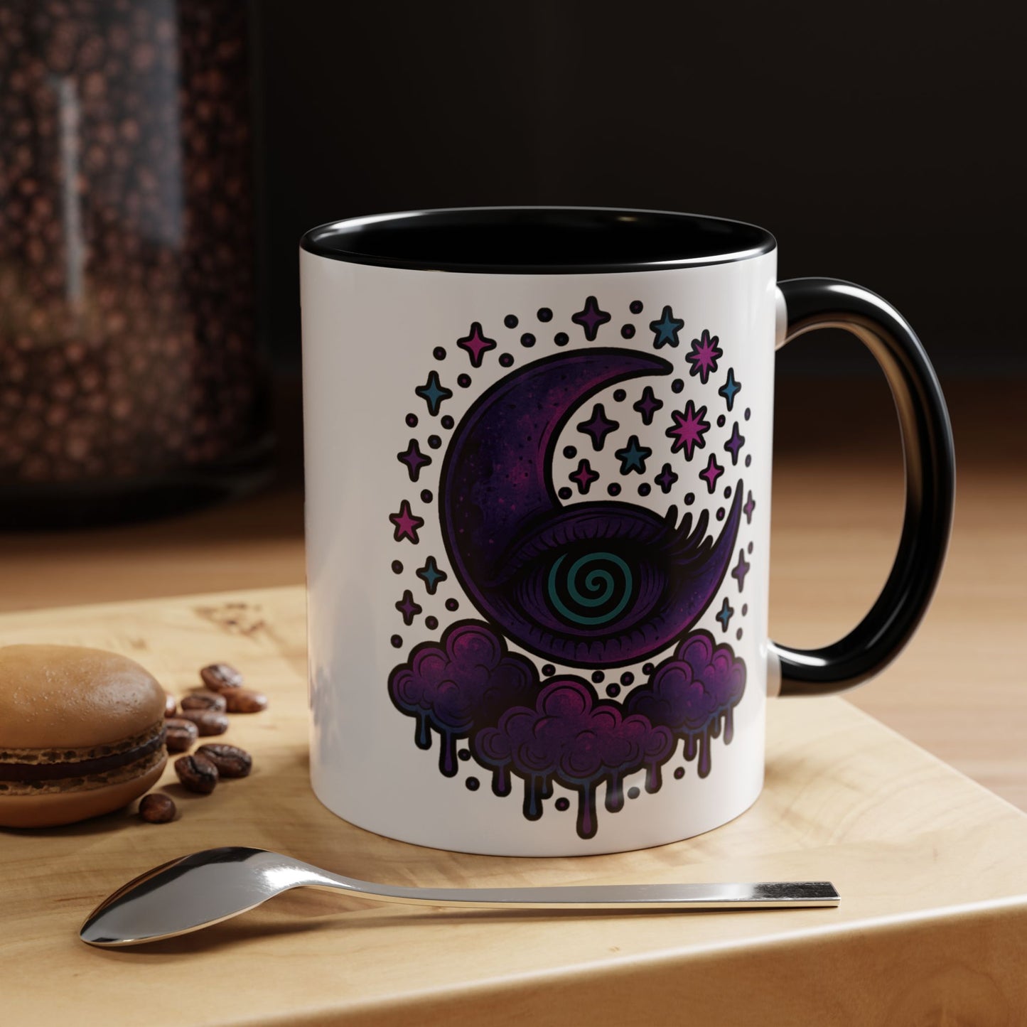 Hypnotic Moon Accent Coffee Mug