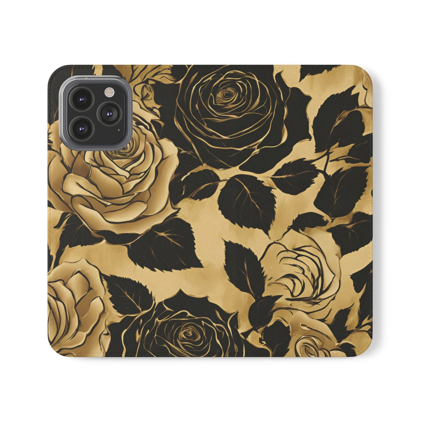 Golden Rose Flip Case - MindLight Apparel - Golden Rose Flip Case - iPhone 13 Pro Max - -
