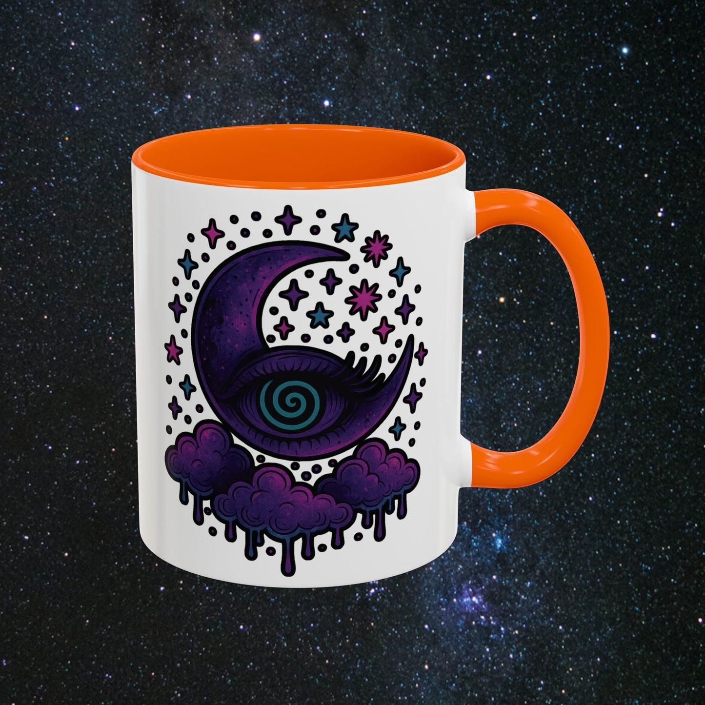 Hypnotic Moon Accent Coffee Mug