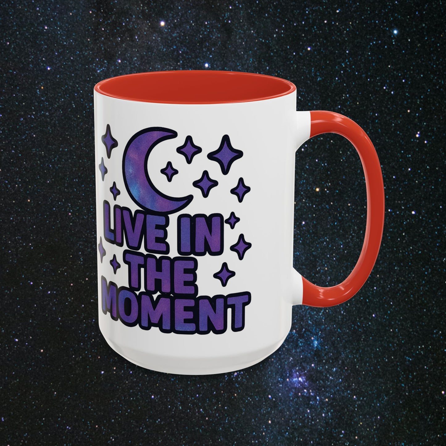 Live In The Moment Accent Coffee Mug