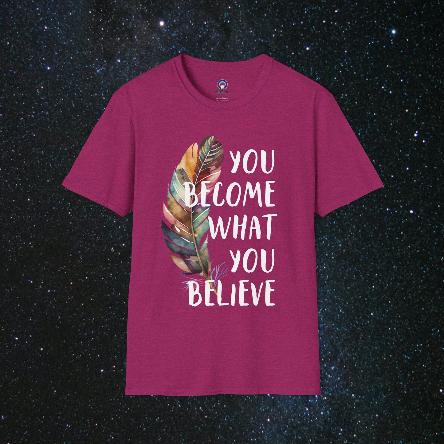 Manifestation Unisex Softstyle T-Shirt - MindLight Apparel - Manifestation Unisex Softstyle T-Shirt - Antique Heliconia - S -