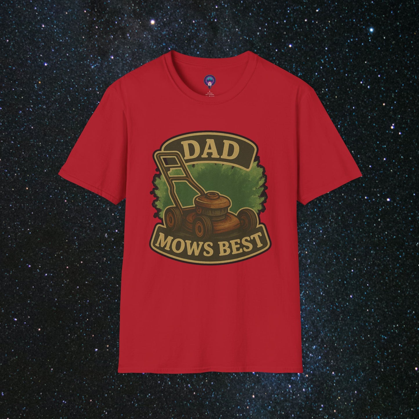 Dad Mows Best Softstyle T-Shirt