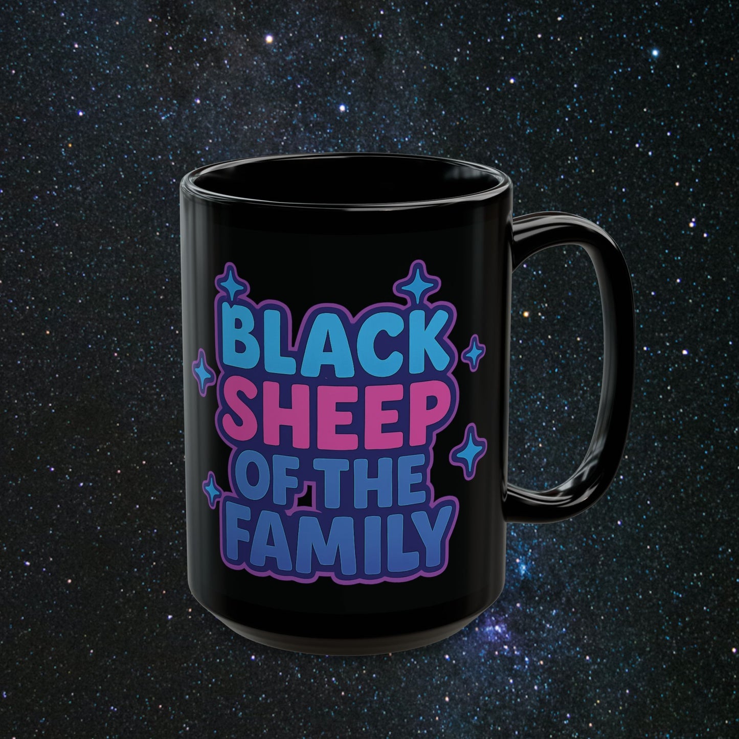 'Black Sheep' Black Mug