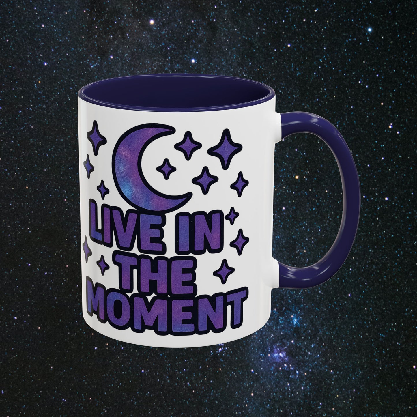 Live In The Moment Accent Coffee Mug