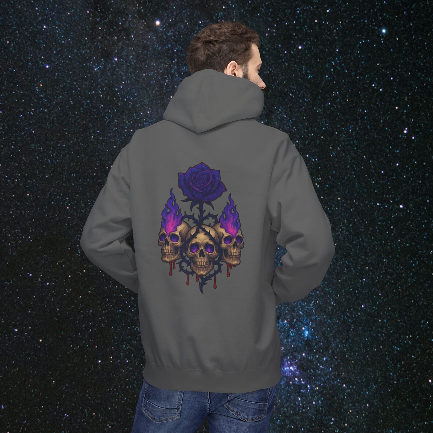 Ethereal Skull & Rose Hoodie