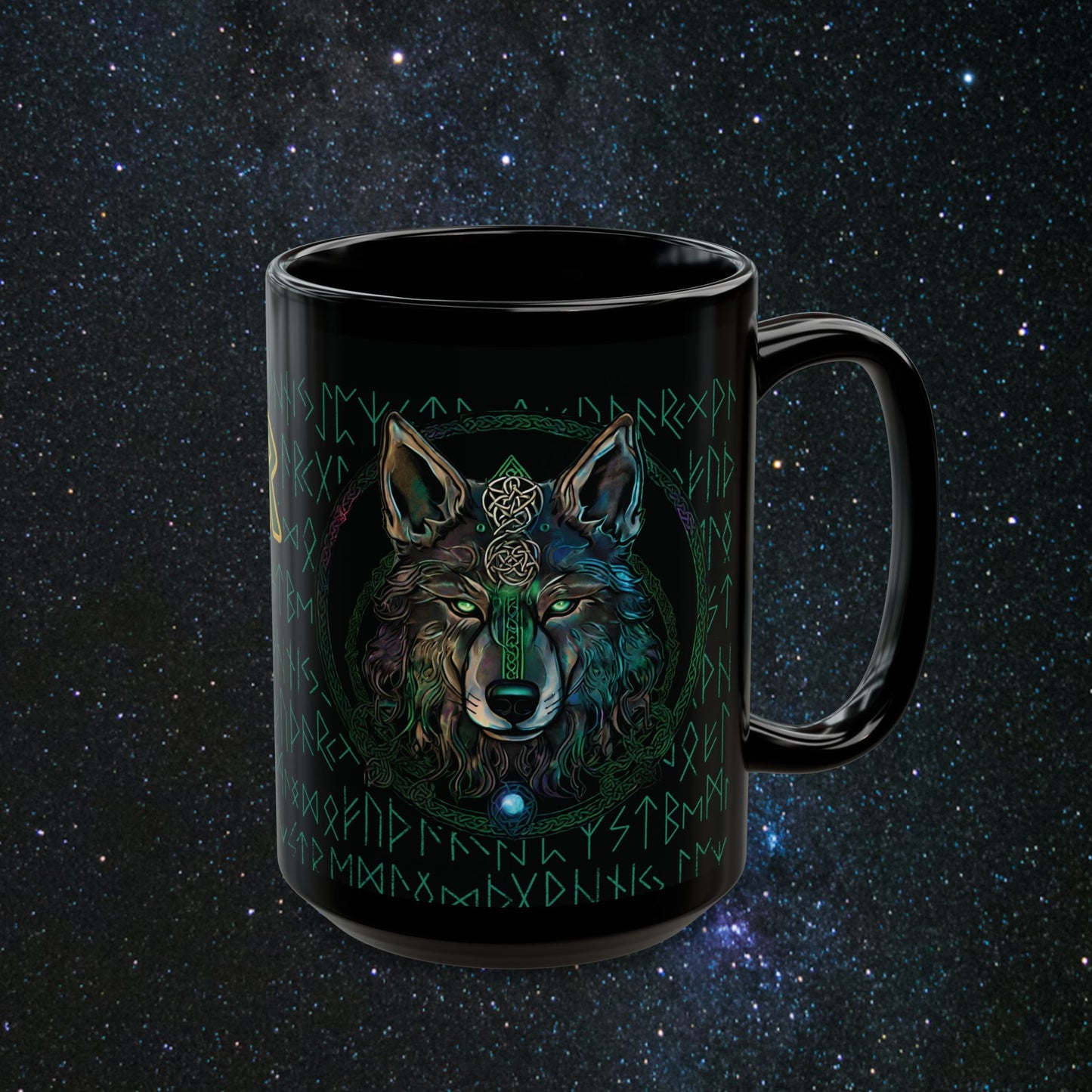 'Call of the Wolf' Black Mug