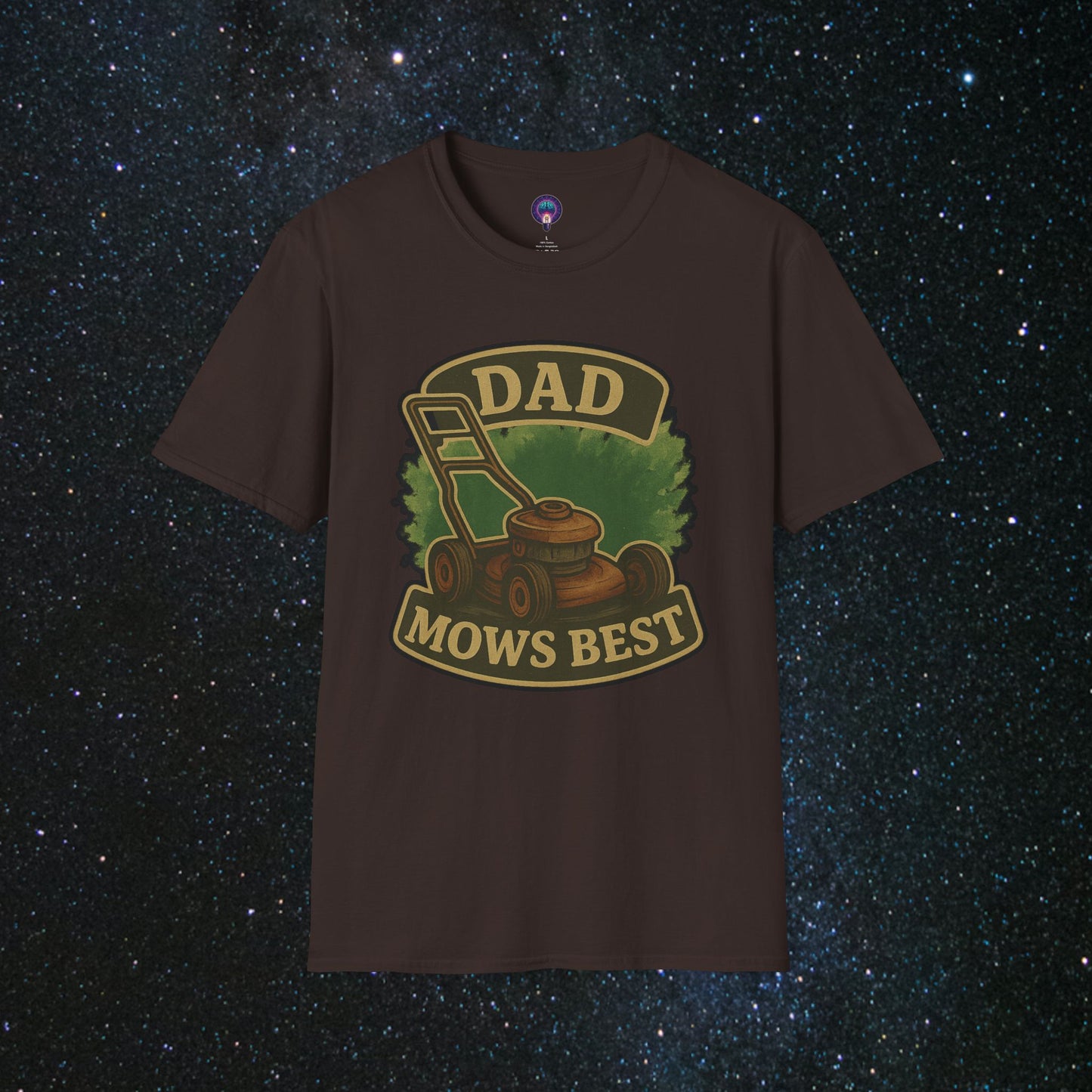 Dad Mows Best Softstyle T-Shirt