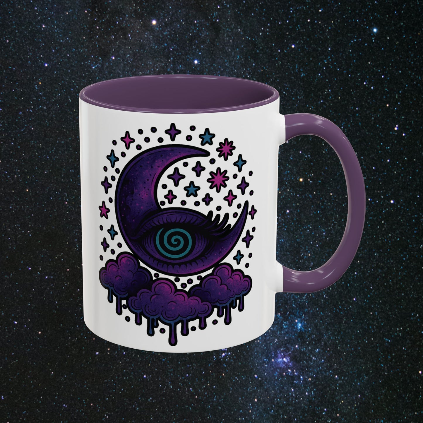 Hypnotic Moon Accent Coffee Mug