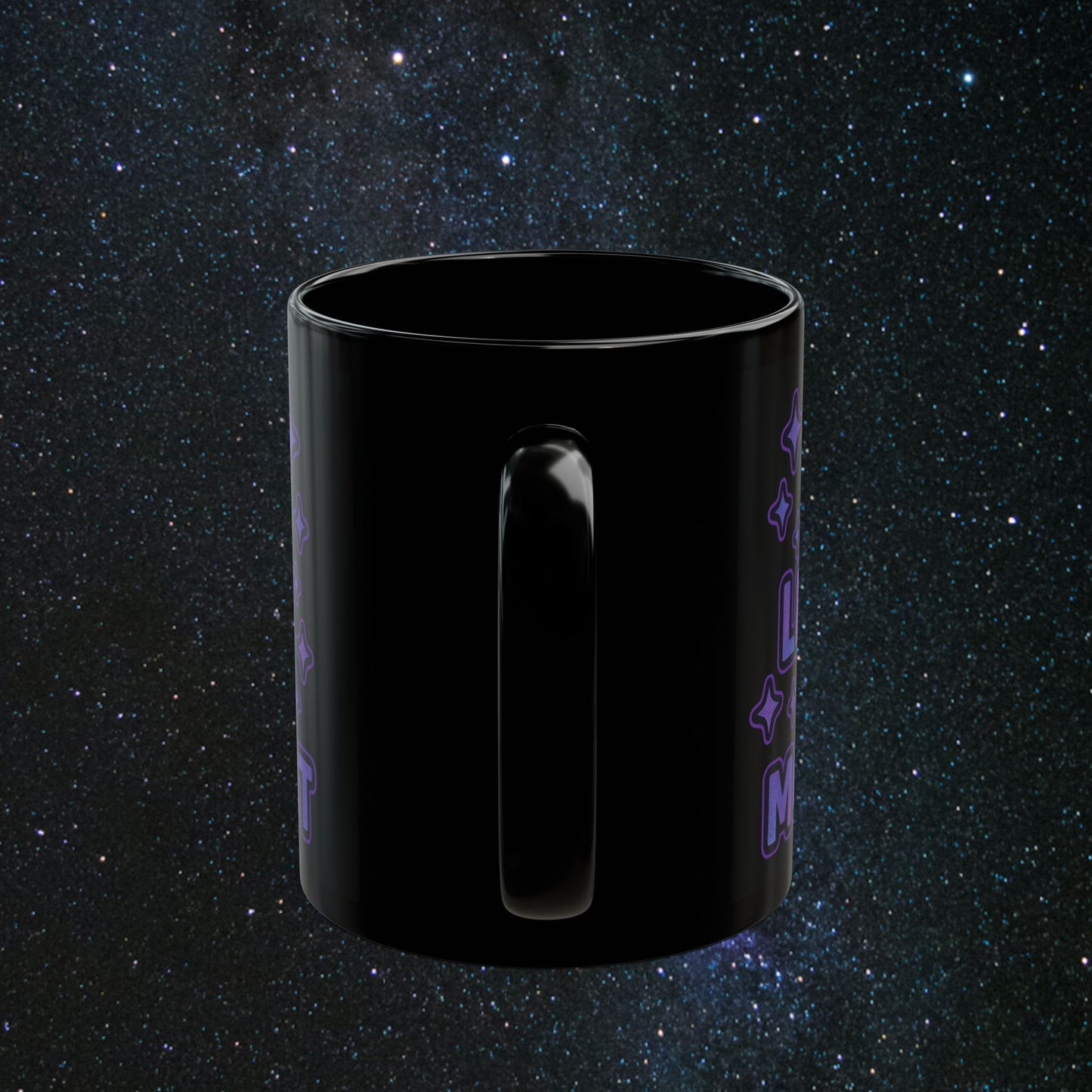 Live In The Moment Black Mug