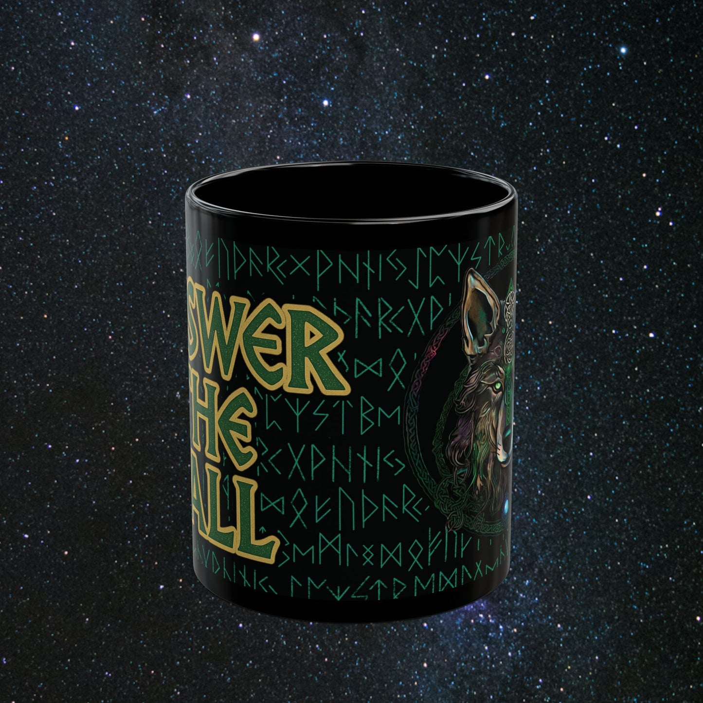 'Call of the Wolf' Black Mug