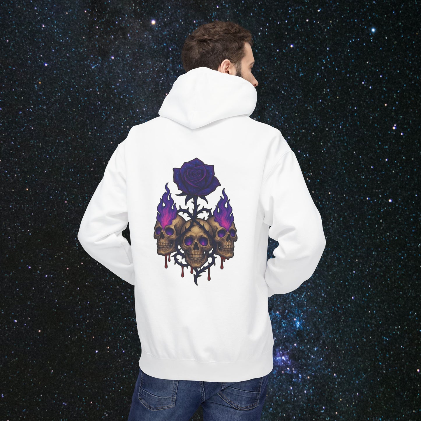 Ethereal Skull & Rose Hoodie