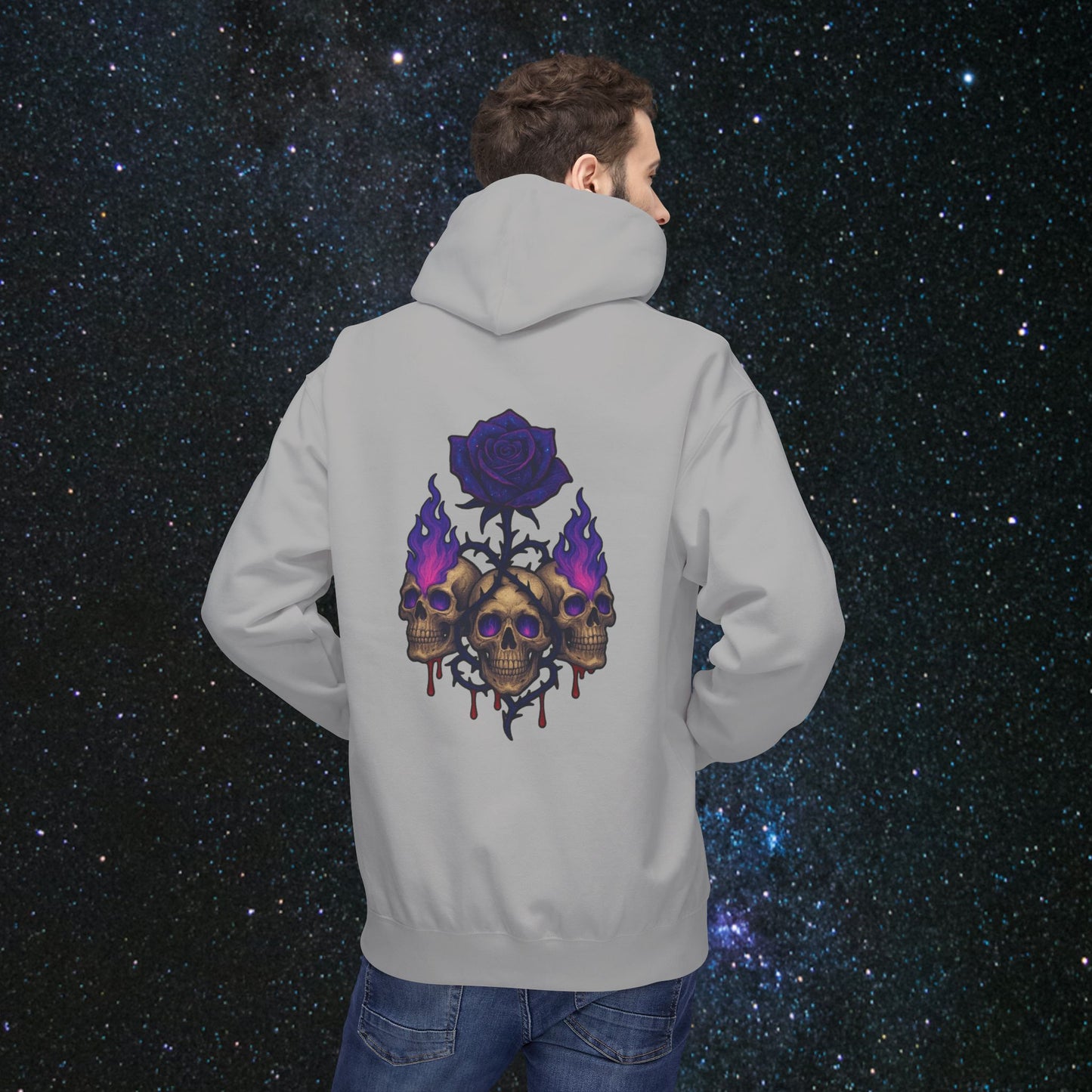 Ethereal Skull & Rose Hoodie