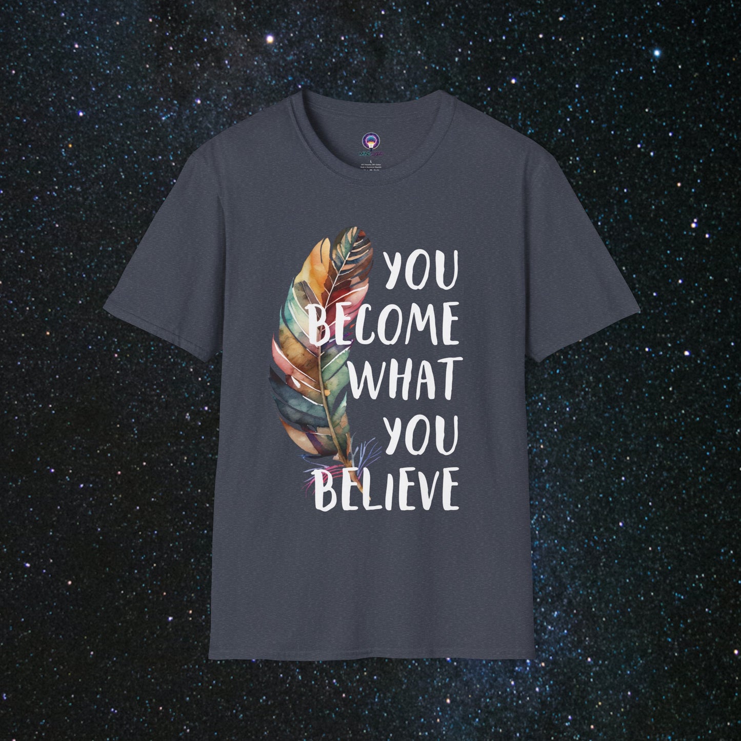 Manifestation Unisex Softstyle T-Shirt - MindLight Apparel - Manifestation Unisex Softstyle T-Shirt - Heather Navy - XS -