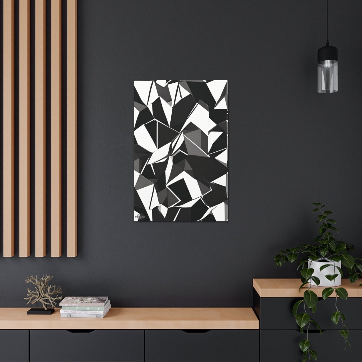 50 Shades Of Black Canvas Gallery Wrap - MindLight Apparel - 50 Shades Of Black Canvas Gallery Wrap - 24″ x 36″ - 1.25" -