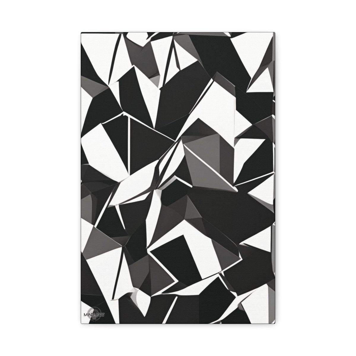 50 Shades Of Black Canvas Gallery Wrap - MindLight Apparel - 50 Shades Of Black Canvas Gallery Wrap - 12" x 18" - 1.25" -