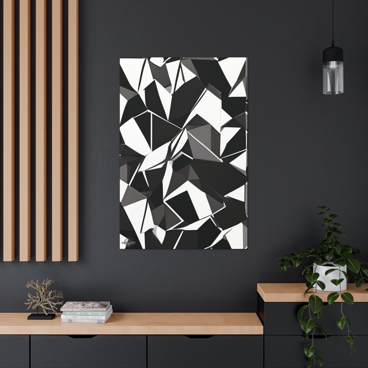 50 Shades Of Black Canvas Gallery Wrap - MindLight Apparel - 50 Shades Of Black Canvas Gallery Wrap - 24″ x 36″ - 1.25" -