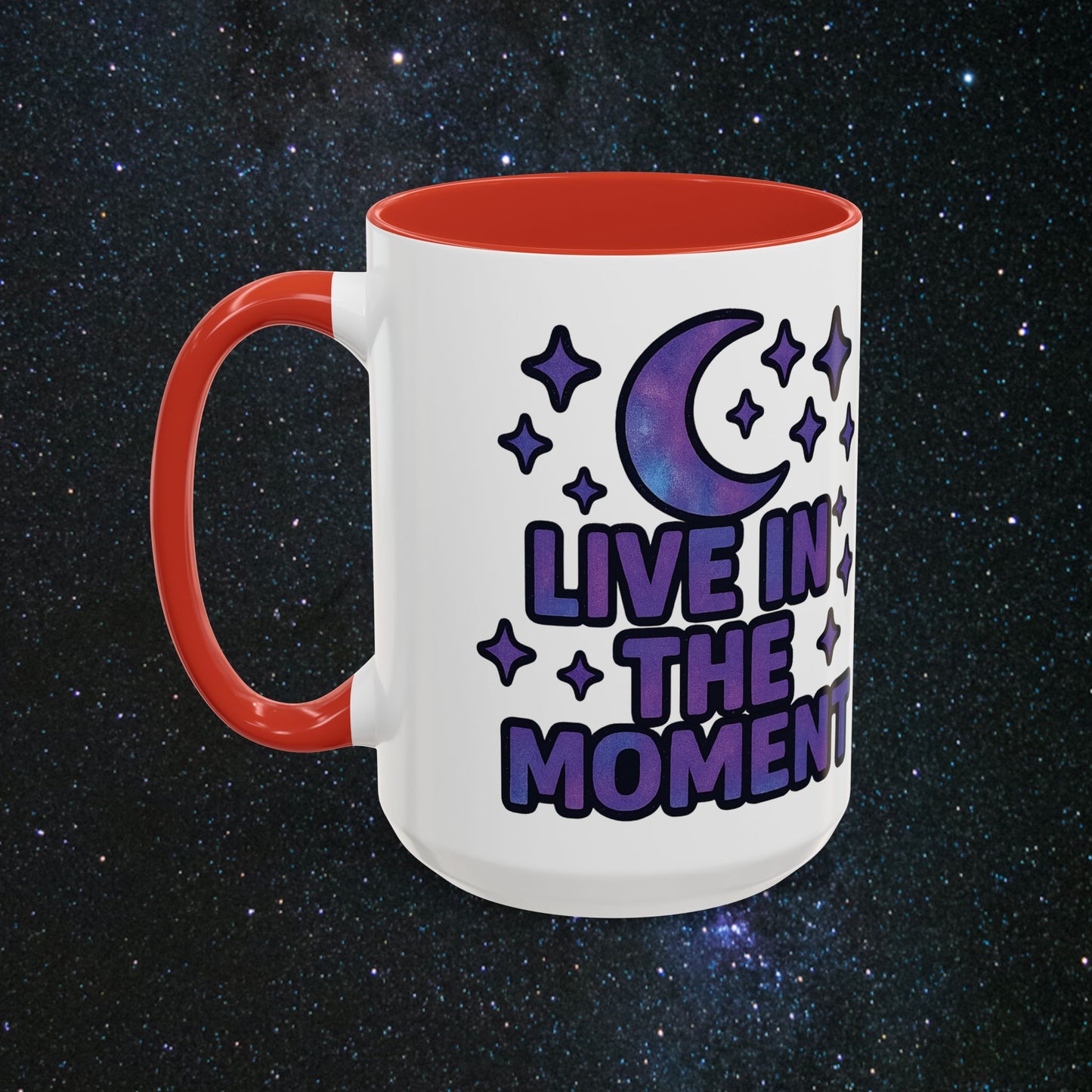 Live In The Moment Accent Coffee Mug