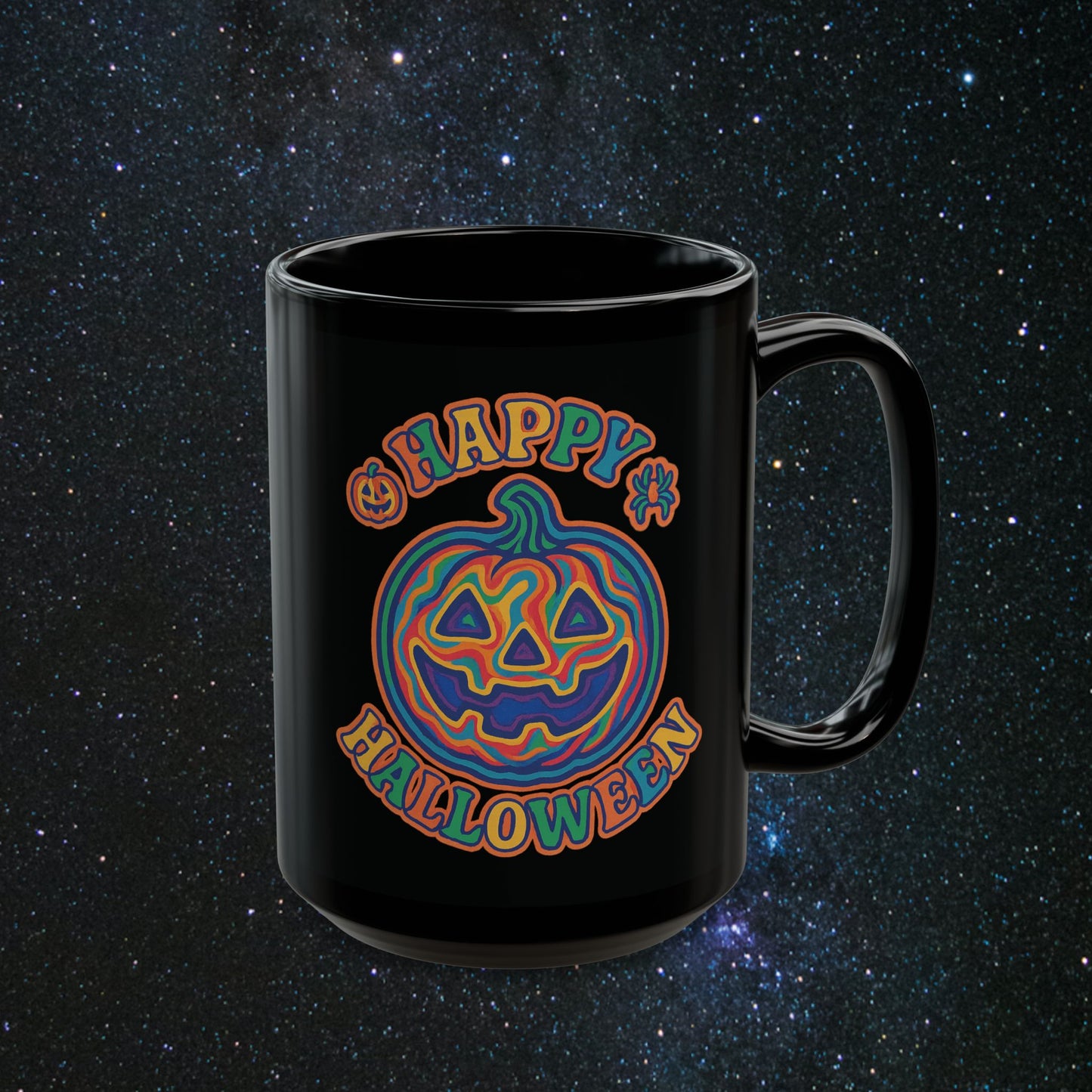 Psychedelic Halloween Black Mug