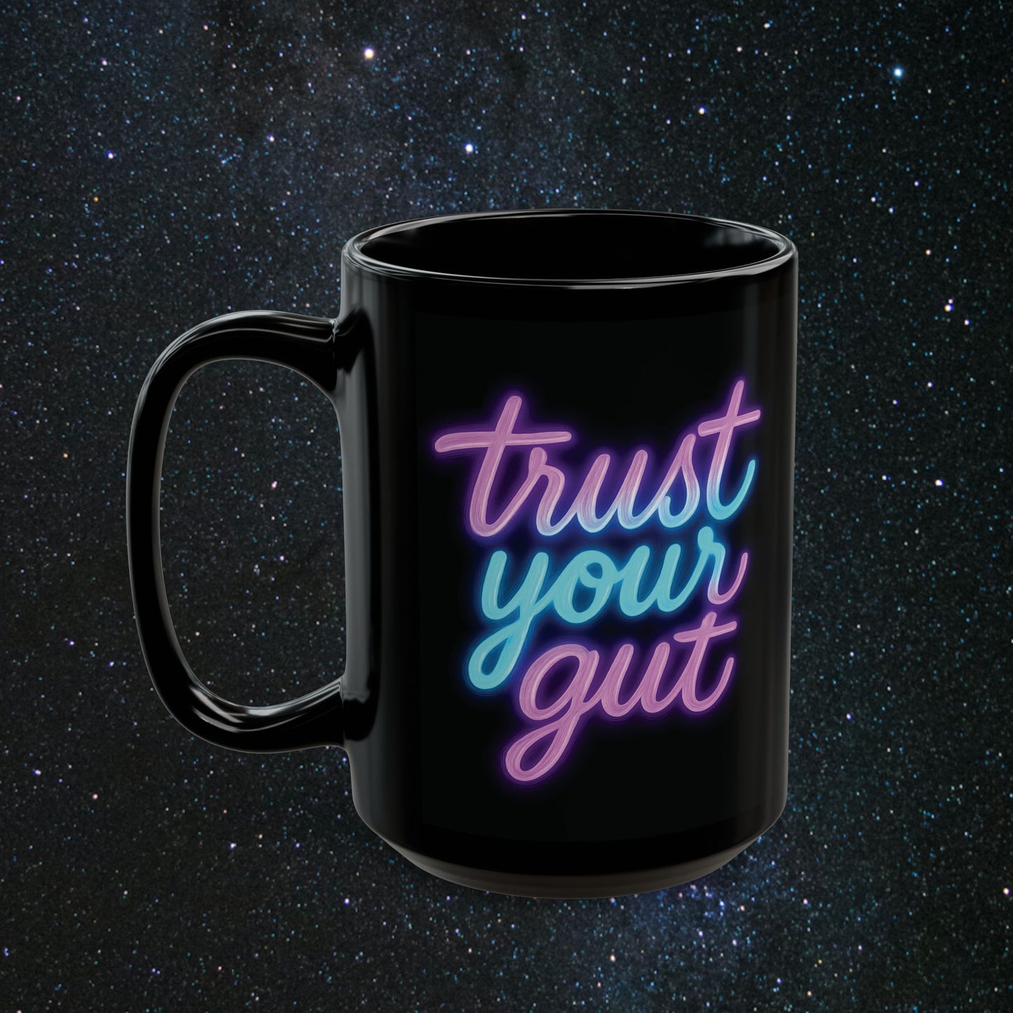'Intuition' Black Mug