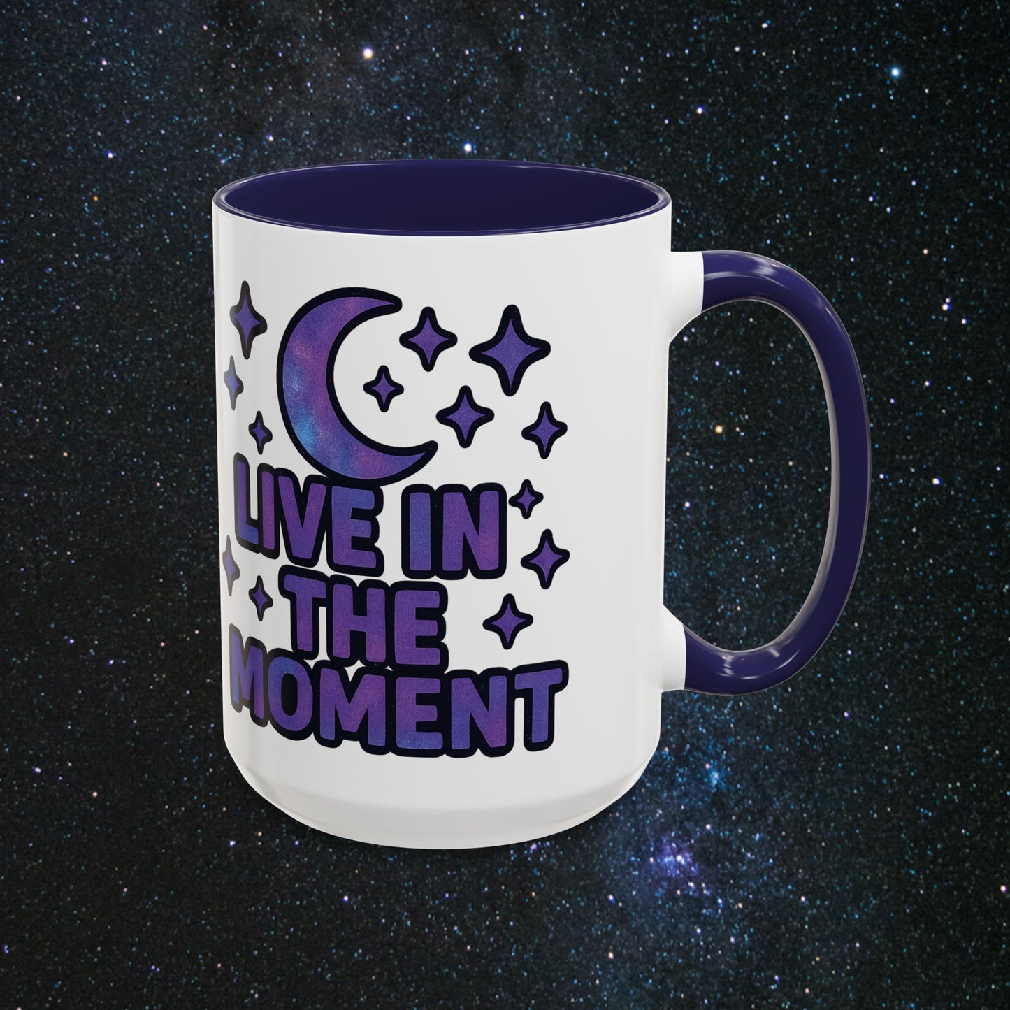 Live In The Moment Accent Coffee Mug