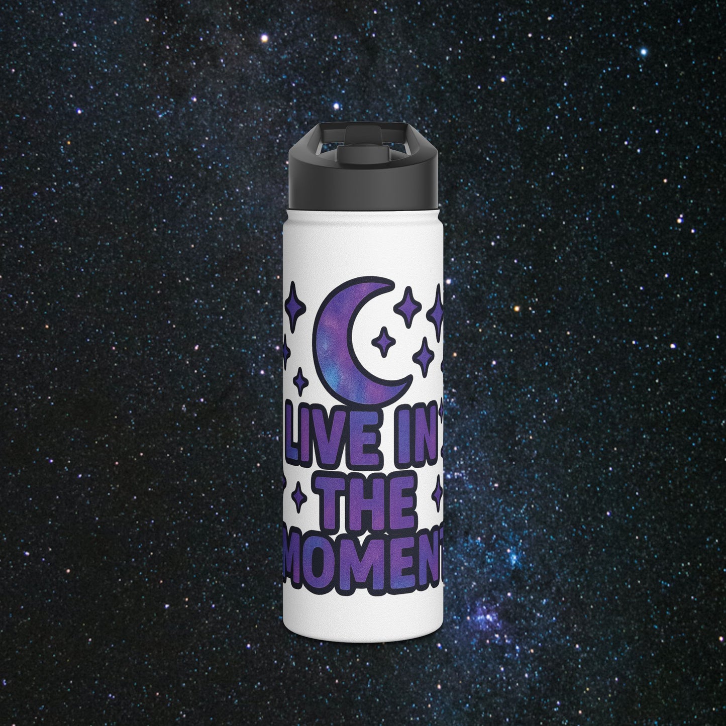 Live In The Moment Stainless Steel Water Bottle