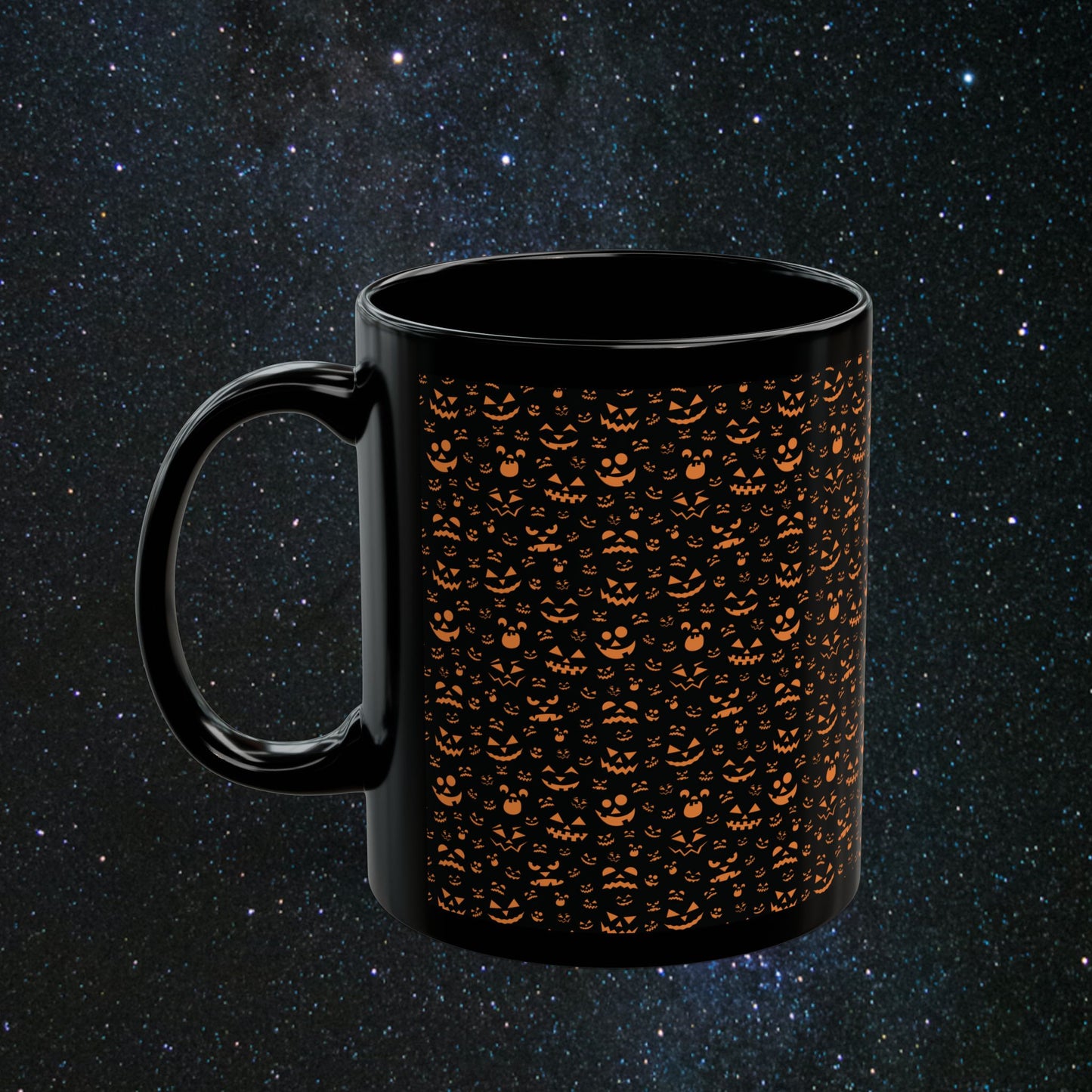 Haunted Caffeine Black Mug