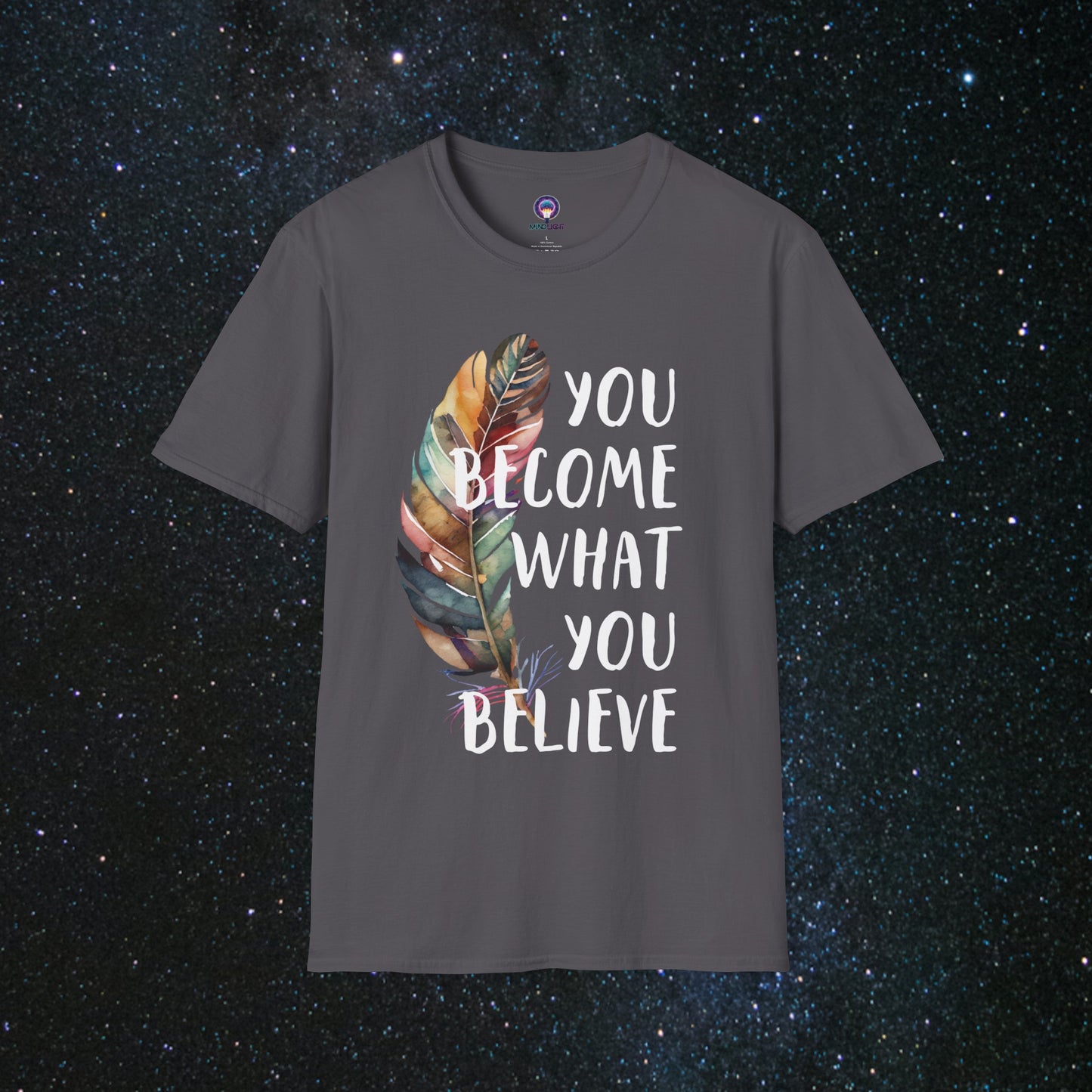 Manifestation Unisex Softstyle T-Shirt - MindLight Apparel - Manifestation Unisex Softstyle T-Shirt - Charcoal - XS -