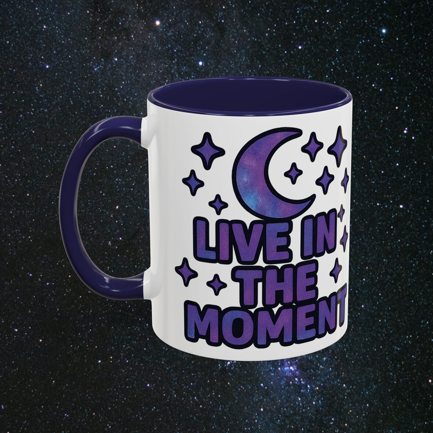 Live In The Moment Accent Coffee Mug