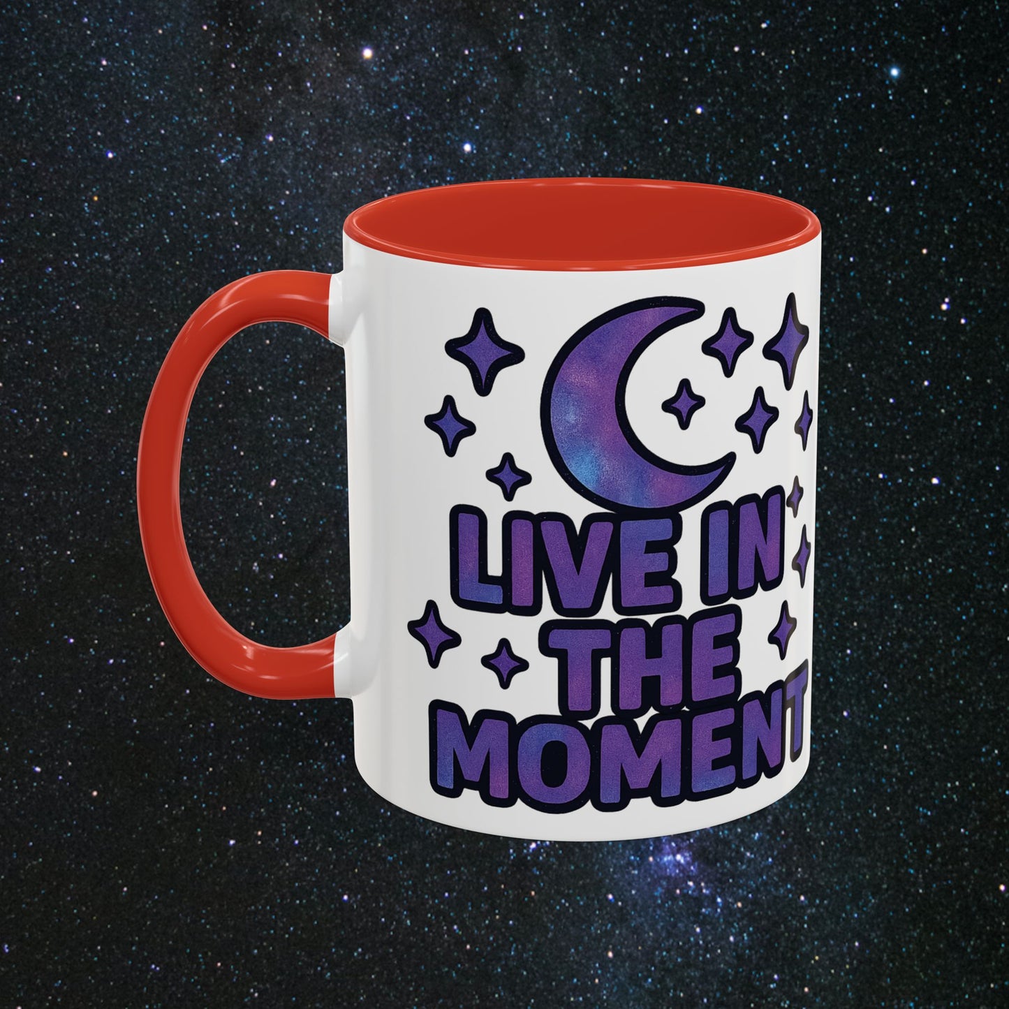 Live In The Moment Accent Coffee Mug