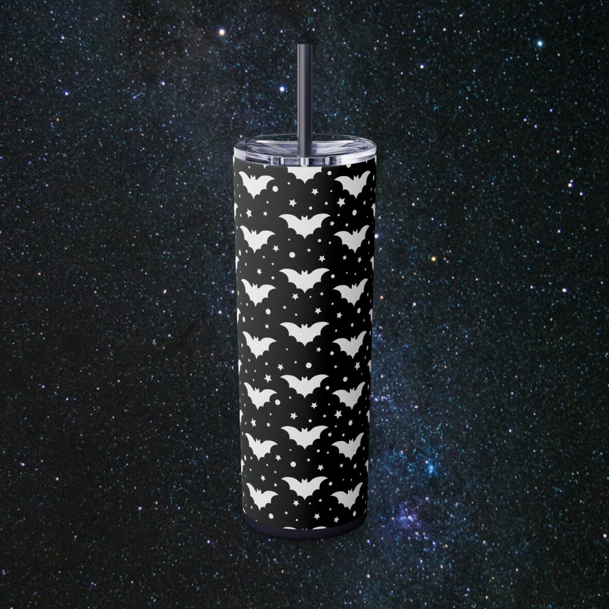 A Little Batty Glossy Tumbler - MindLight Apparel - A Little Batty Glossy Tumbler - Matte - Black -