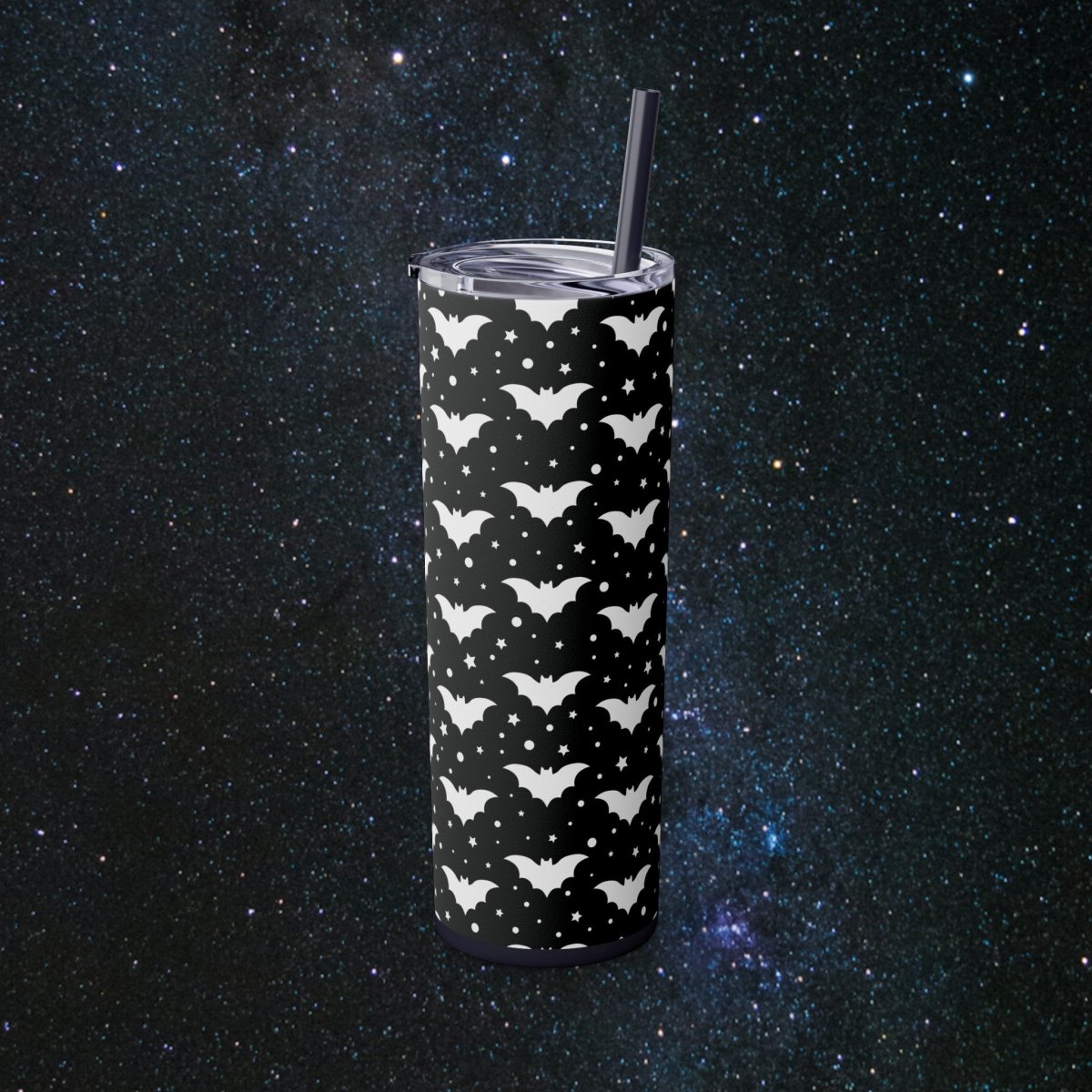 A Little Batty Glossy Tumbler - MindLight Apparel - A Little Batty Glossy Tumbler - Matte - Black -
