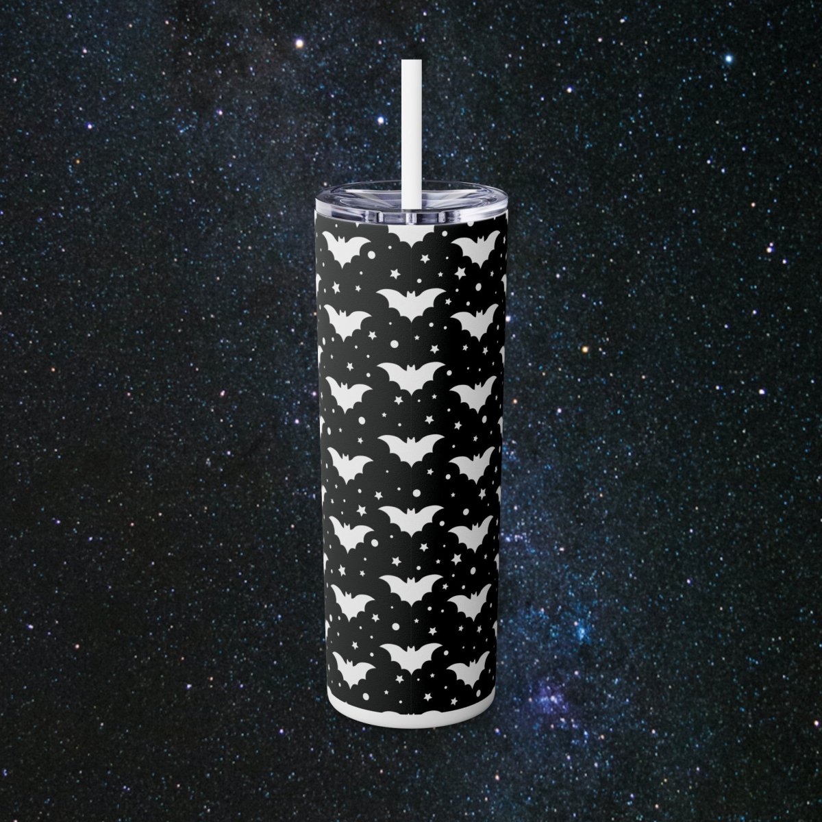 A Little Batty Glossy Tumbler - MindLight Apparel - A Little Batty Glossy Tumbler - Matte - Black -