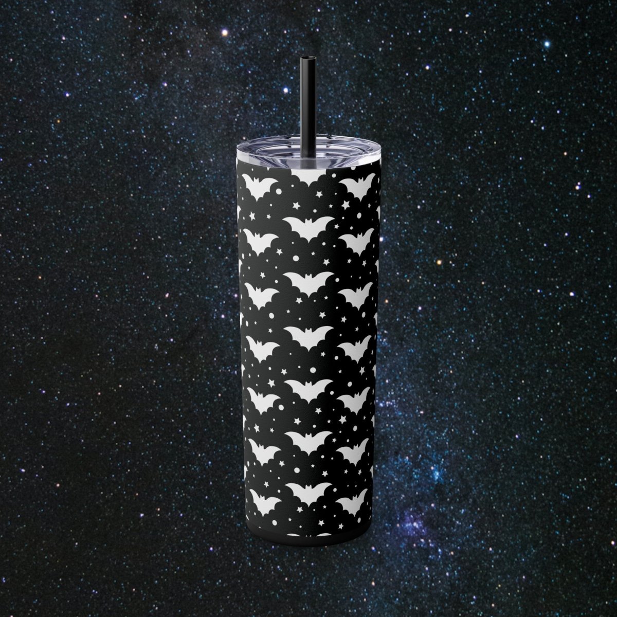A Little Batty Glossy Tumbler - MindLight Apparel - A Little Batty Glossy Tumbler - Matte - Black -