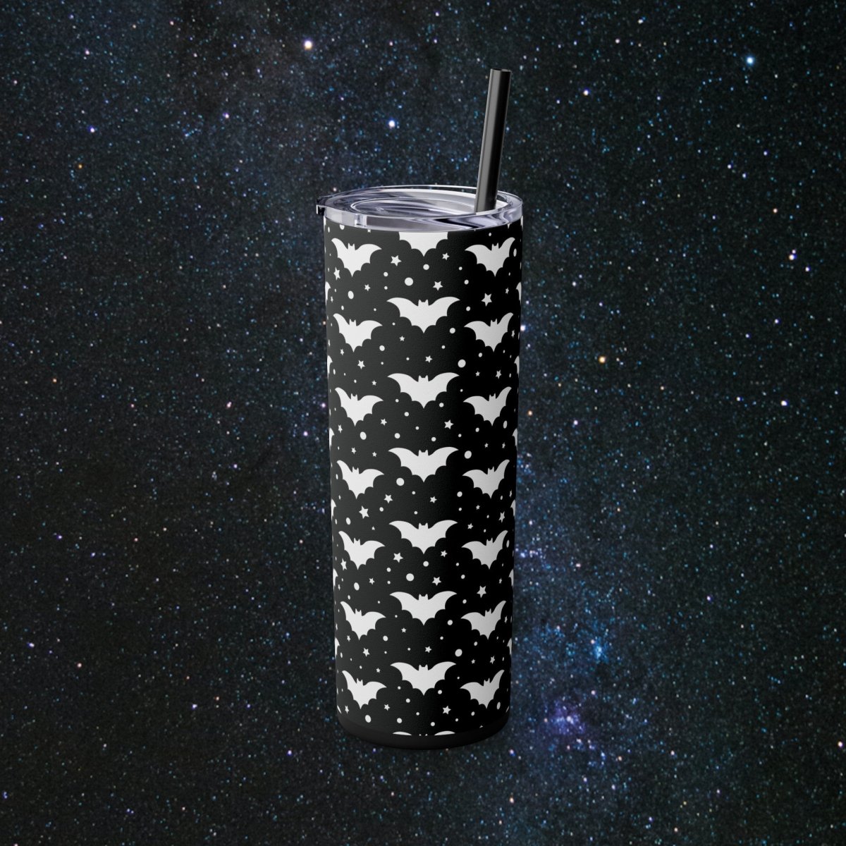 A Little Batty Glossy Tumbler - MindLight Apparel - A Little Batty Glossy Tumbler - Matte - Black -
