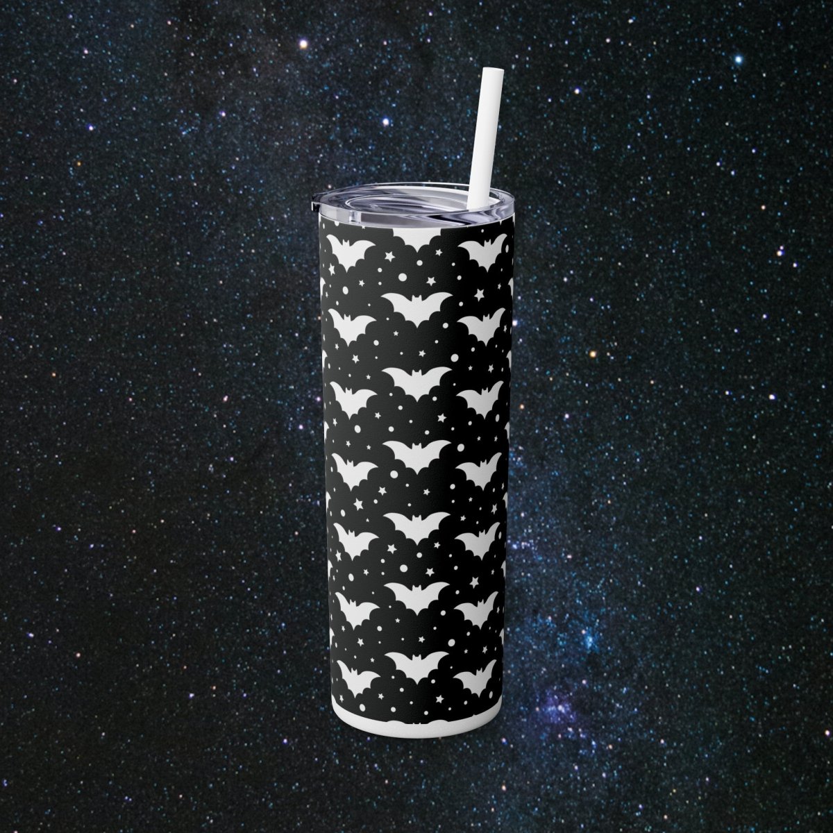 A Little Batty Glossy Tumbler - MindLight Apparel - A Little Batty Glossy Tumbler - Matte - Black -
